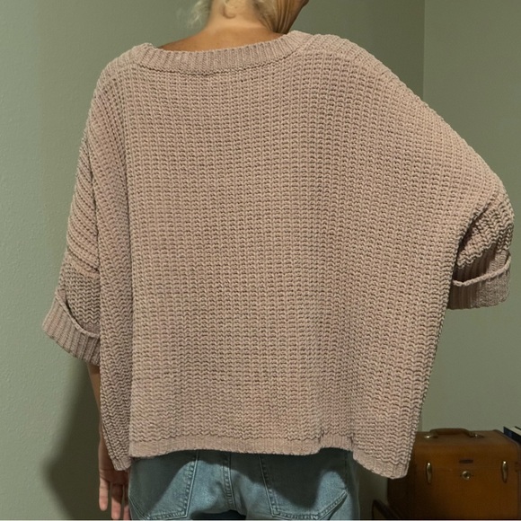 POL Size Small Soft Pink Lightweight Chenille Sweater - Picture 3 of 9